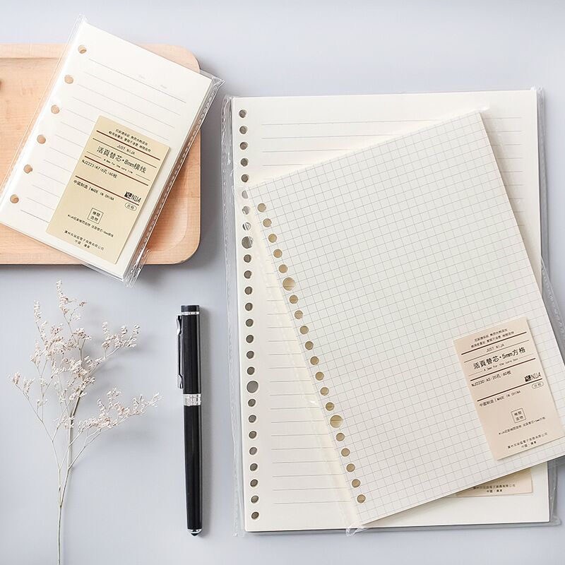 A5 Spiral Dotted Grid Notebook - A5 B5 20 Lỗ Rời Lá