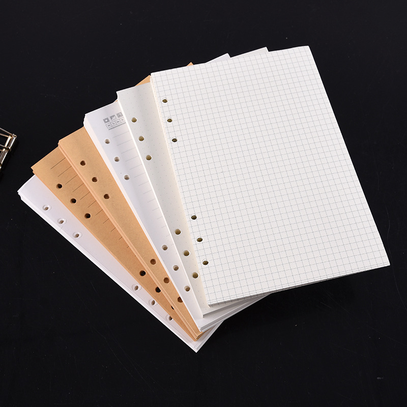 A5 Spiral Dotted Grid Notebook - A5 A6 A7 Đen Thủ Công