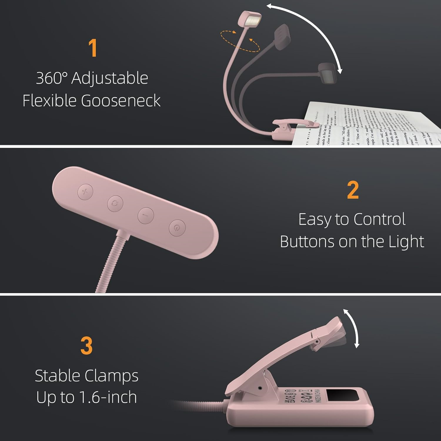Reading Lamp Book Clamp Black/ - đánh giá và giá Books