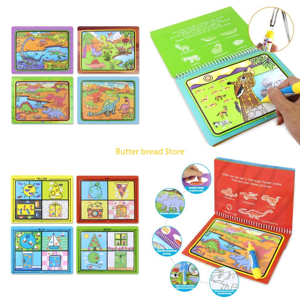 Sách vẽ nước thuật tái sử dụng - đánh giá và giá Reusable Water Magic Coloring Book