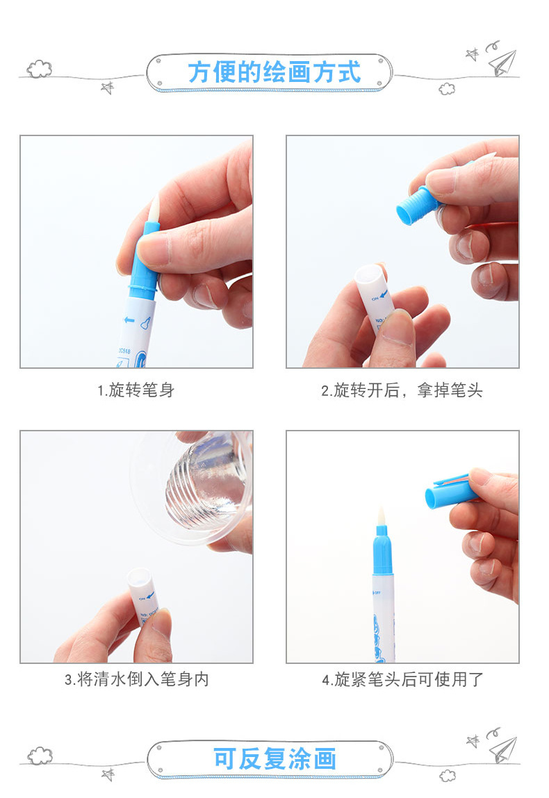 Children's Magic Water Paintin - đánh giá và giá Reusable Water Magic Coloring Book