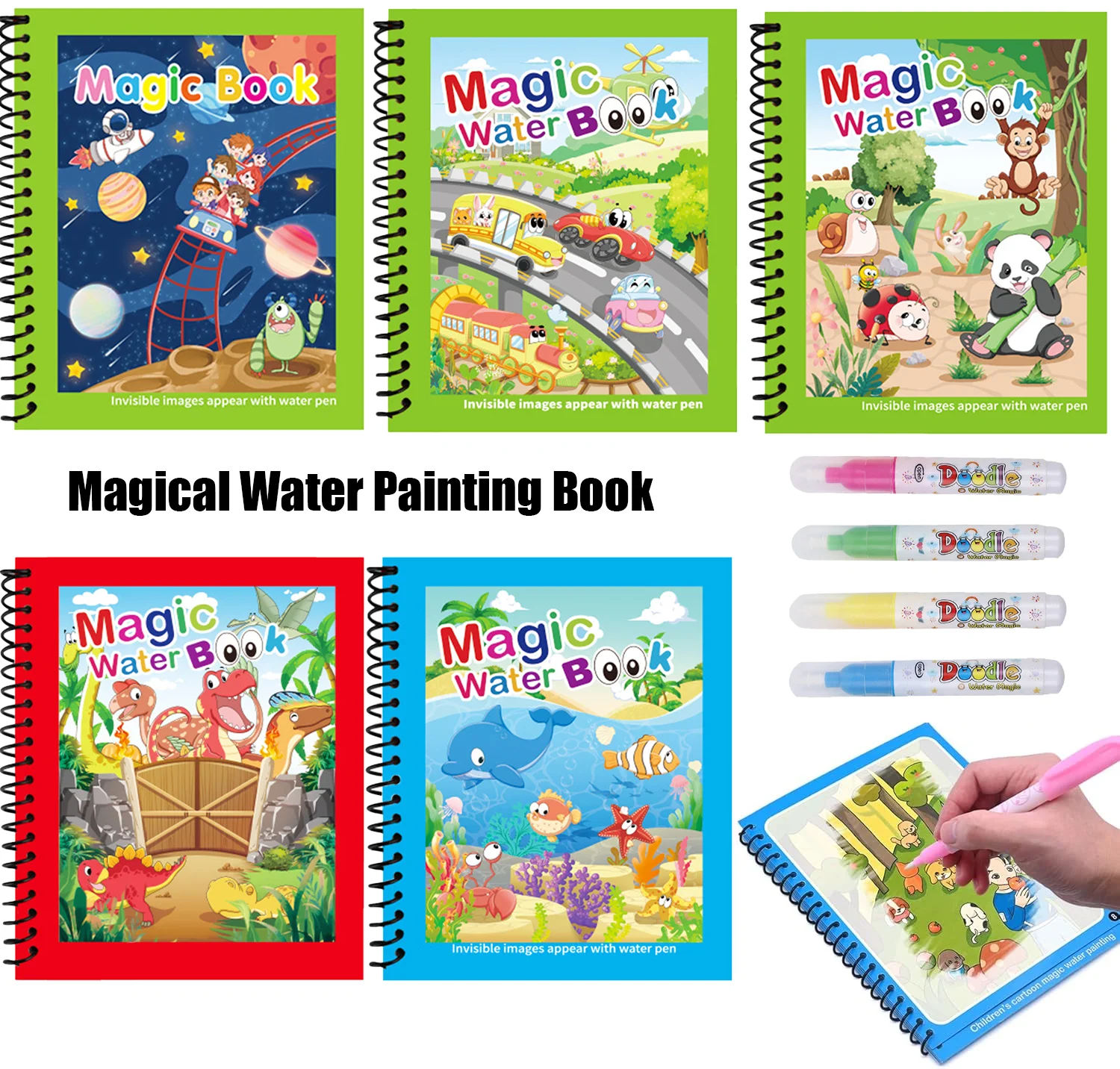1 Chiếc Ma Thuật Sách Nước Vẽ  - đánh giá và giá Reusable Water Magic Coloring Book