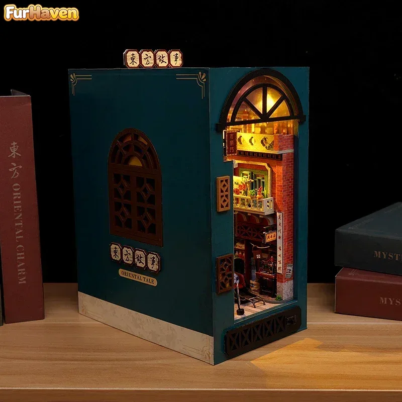 DIY Wooden Oriental Tales Chin - đánh giá và giá Diy Wooden Book Nook Kit Shelf Insert