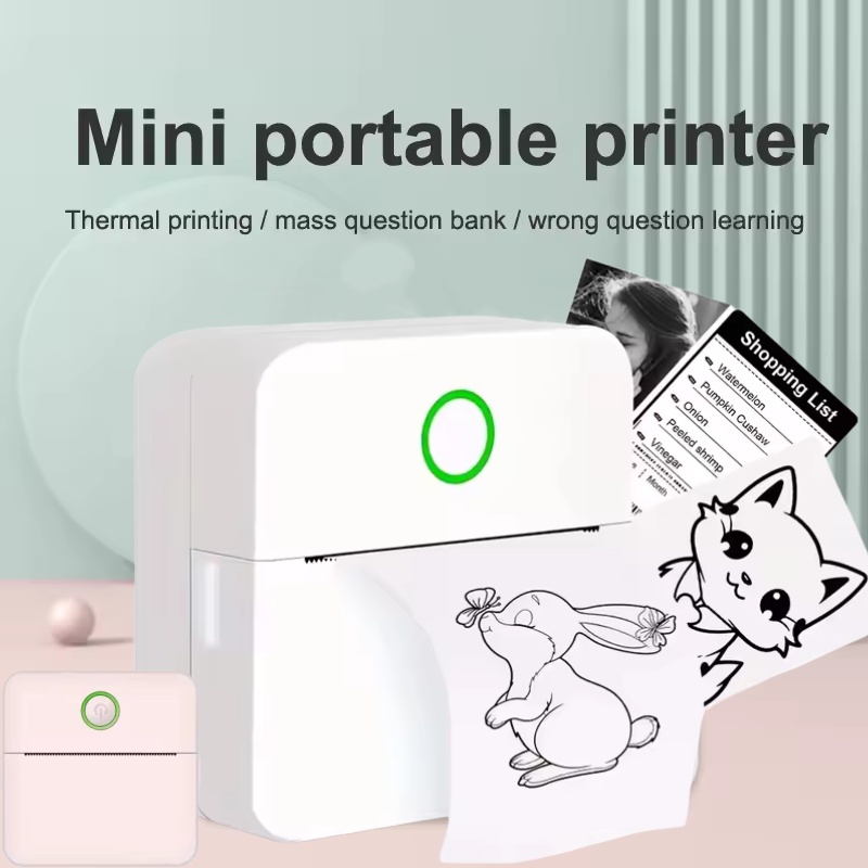 Mini Portabl Printer Inkless S - đánh giá và giá Mini Pocket Thermal Printer Paper Roll