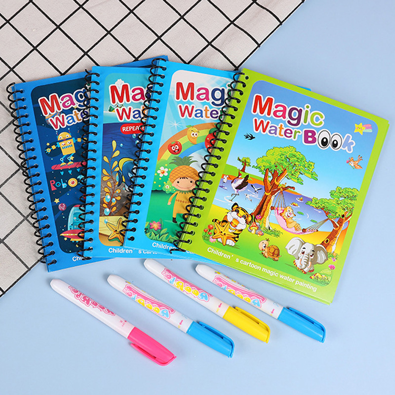 Magic Water Book with Pen Part - đánh giá và giá Reusable Water Magic Coloring Book