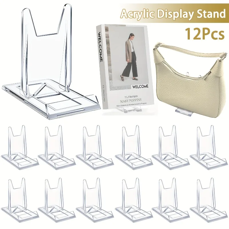5/12pcs Clear Acrylic Display  - đánh giá và giá Clear Acrylic Book Stand Holder