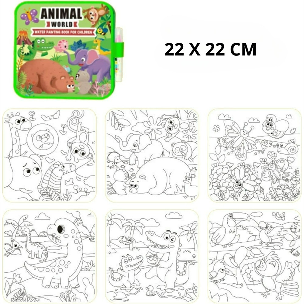 Magic Water Coloring Book Set  - đánh giá và giá Reusable Water Magic Coloring Book