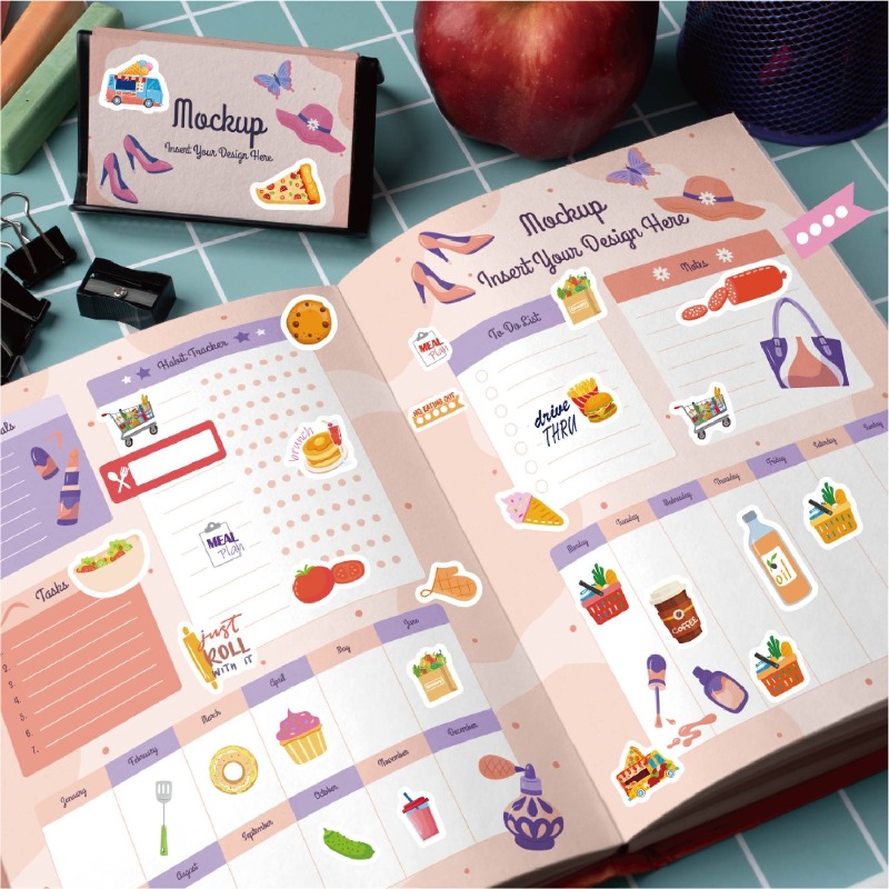 Food Planning Stickers Station - đánh giá và giá Stationery Books
