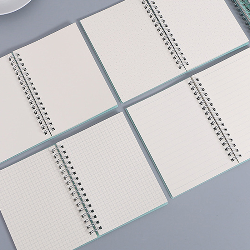 A6 A5 B5 A4 Xanh Xoắn Ốc Sách  - đánh giá và giá A5 Spiral Dotted Grid Notebook