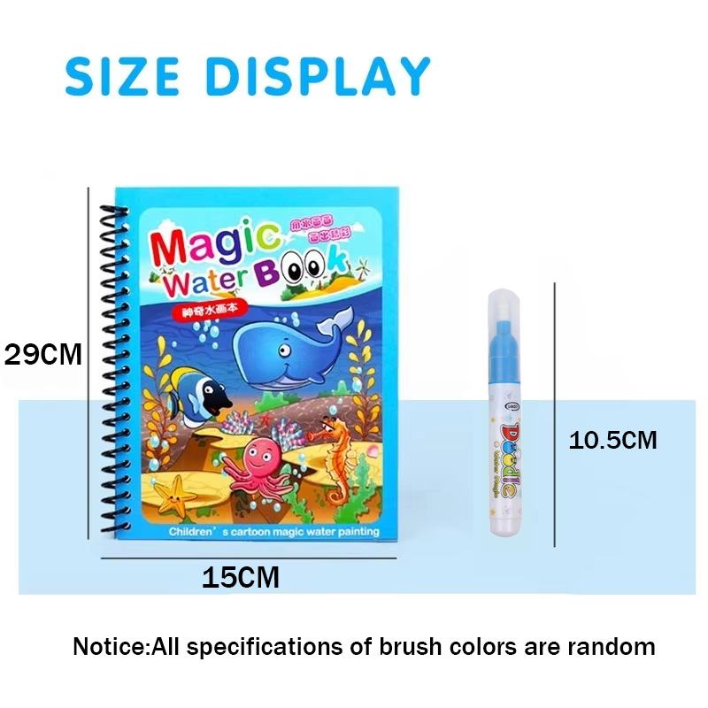 Cartoon Magic Water Drawing Bo - đánh giá và giá Reusable Water Magic Coloring Book