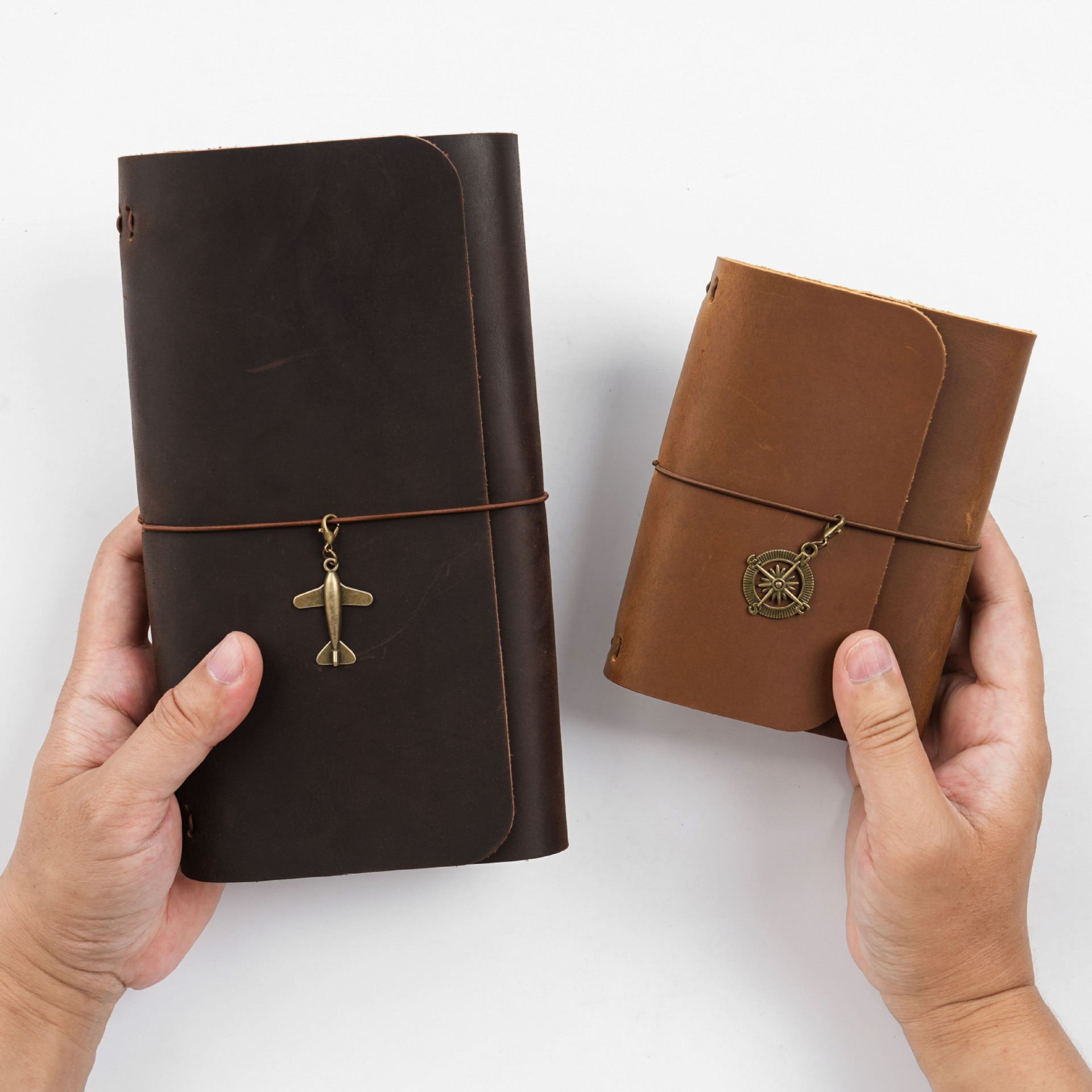 New Arrival Triple Fold TN Tra - đánh giá và giá Vintage Leather Journal Notebook