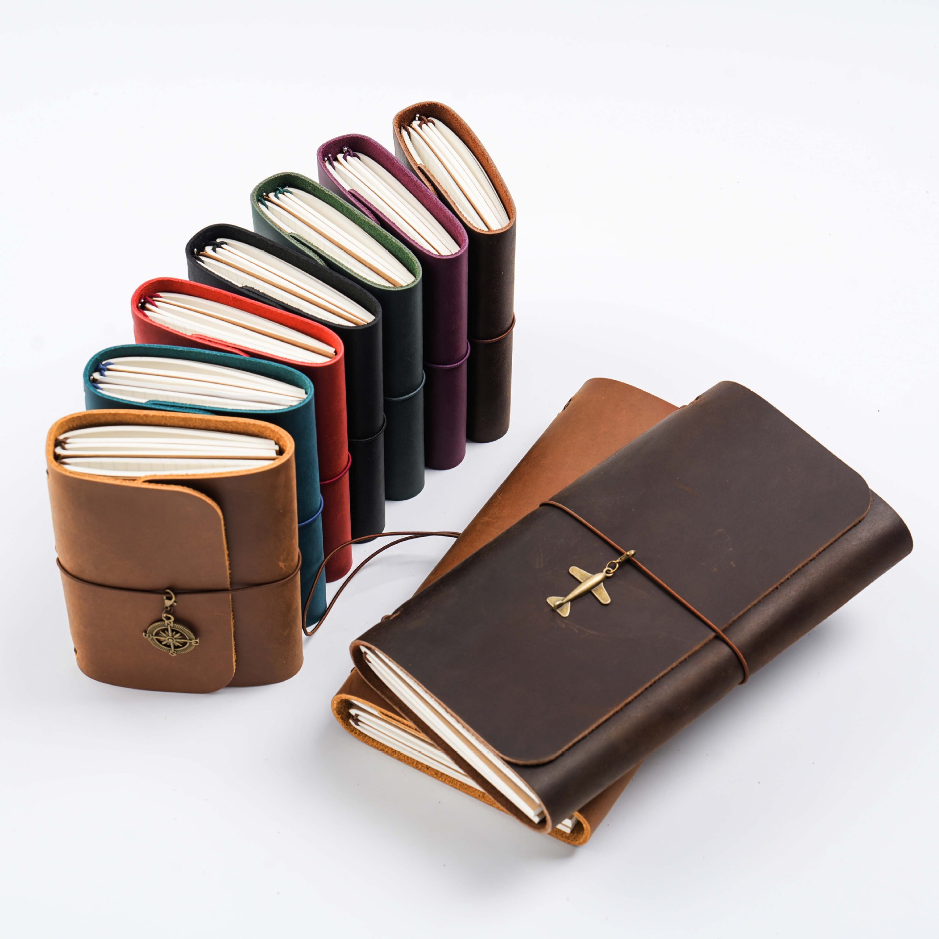 New Arrival Triple Fold TN Tra - đánh giá và giá Vintage Leather Journal Notebook