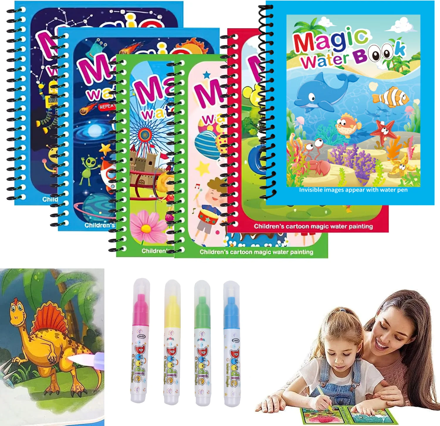 Reusable Coloring Water with W - đánh giá và giá Reusable Water Magic Coloring Book