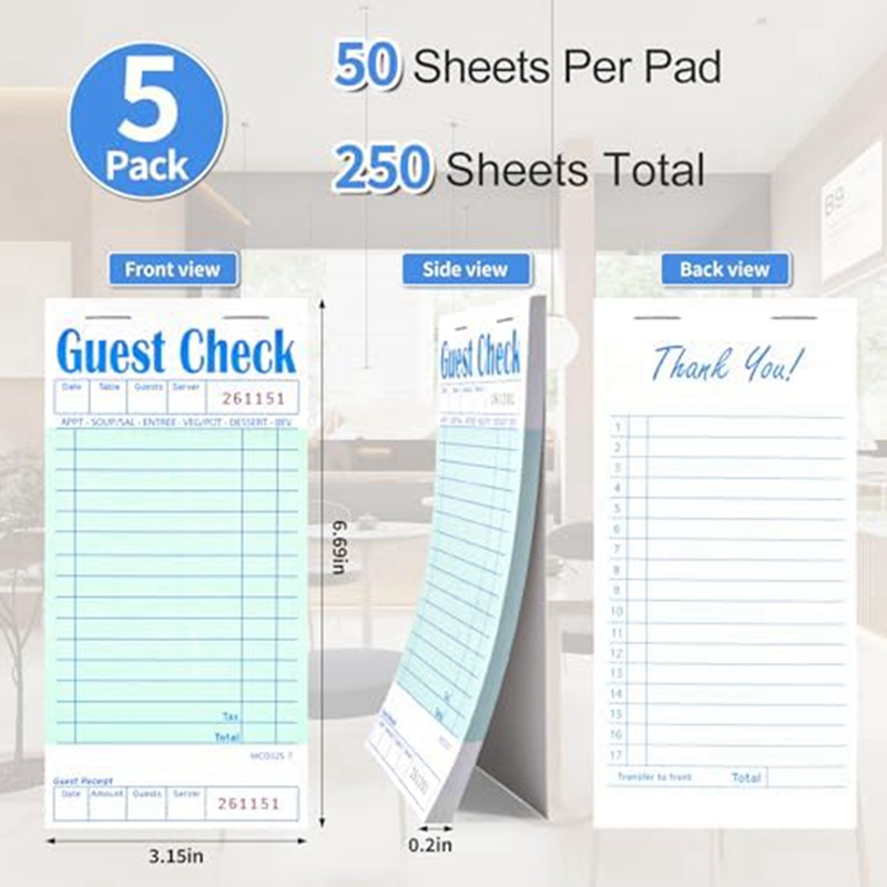 5 Pack Guest Check Books, Serv - đánh giá và giá Books
