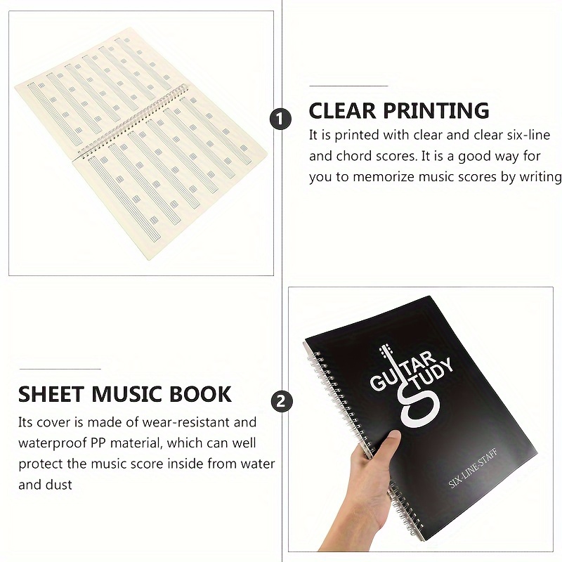 50 Pages Guitar Tablature Note - đánh giá và giá Blank Sheet Music Notebook