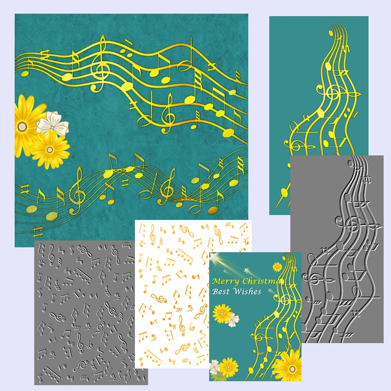 Hot Foil Plate Flowing Notes M - đánh giá và giá Blank Sheet Music Notebook