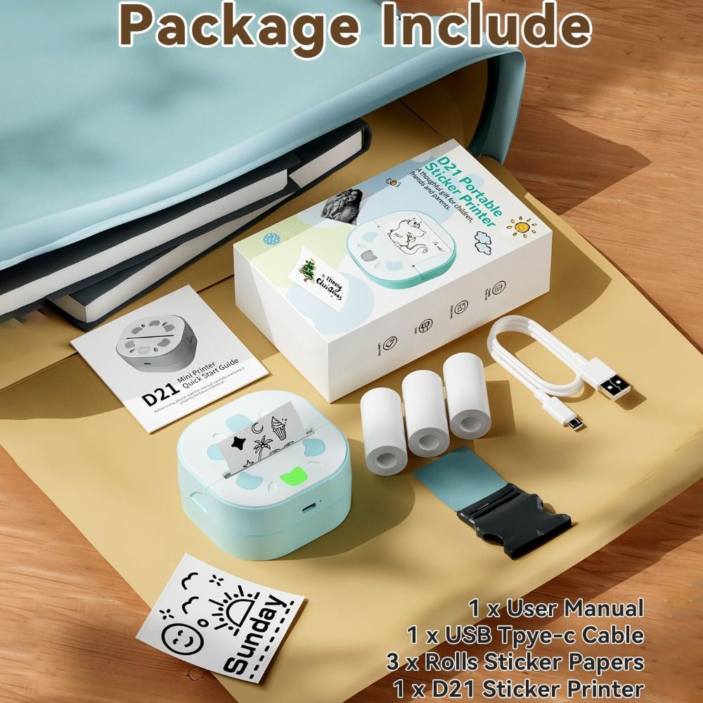 Mini Sticker Printer with 3 Pa - đánh giá và giá Mini Pocket Thermal Printer Paper Roll
