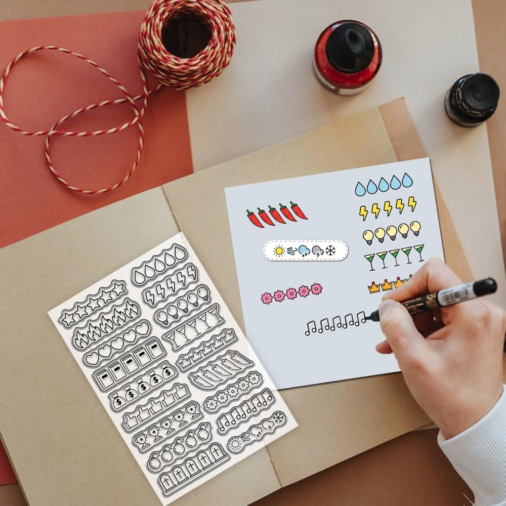 Star Ratings Clear Stamps for  - đánh giá và giá Blank Sheet Music Notebook