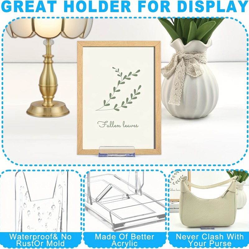 12pcs 5/ Clear Acrylic Display - đánh giá và giá Clear Acrylic Book Stand Holder
